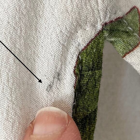 Zara Ivory Floral V-Neck Ruffle 3/4 Sleeve High Low Blouse/Top Size, S - Picture 14 of 14